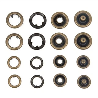 Krappenring-Druckknöpfe aus Metall