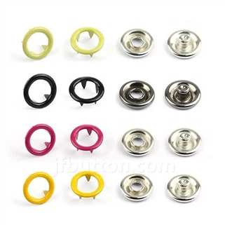 Druckknöpfe mit offenem Ring