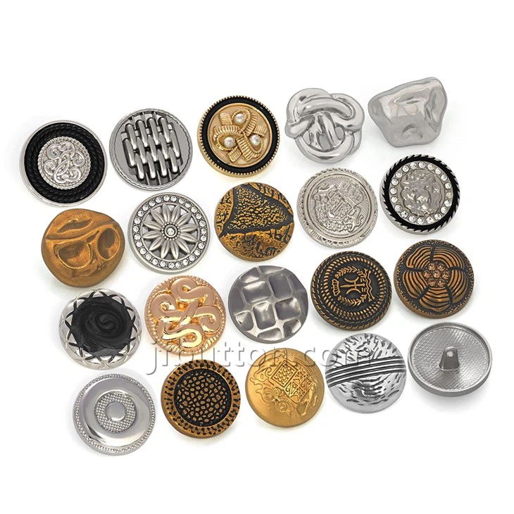 Round Antique Finish Shank Metal Button