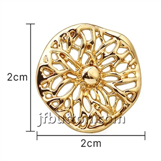 Gold hohler Blattknopf