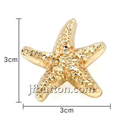 Ösenknopf aus Metall mit goldenem Sternmotiv