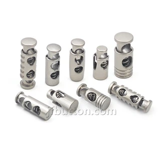 Splitterfarbener Kordelstopper aus Metall