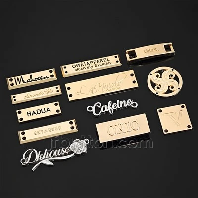 Benutzerdefinierte Metall-Logo-Tags für Taschen