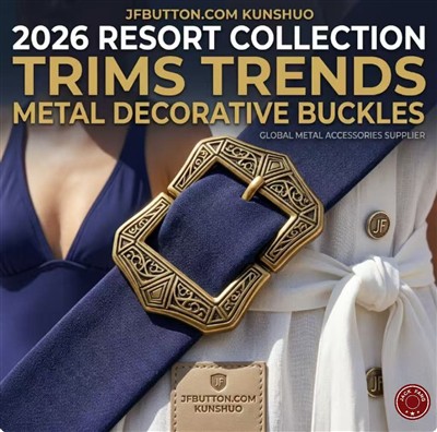 Besatztrends der Resort-Kollektion 2026: Dekorative Metallschnallen